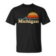 Vintage Retro Michigan Sunset Logo Tshirt V2 Unisex T-Shirt