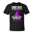 Womens Funny Bad Witch Halloween Costume Put On The Hat Quote Unisex T-Shirt