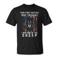 Your First Mistake Was Thinking I Was One The Sheep Lion Usa Flag Unisex T-Shirt