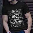 100Th Birthday Vintage 1922 Aged To Perfection Genuine Unisex T-Shirt Gifts for Him