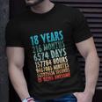 18 Years Of Being Awesome 18 Yr Old 18Th Birthday Countdown Men Women T-shirt Graphic Print Casual Unisex Tee Gifts for Him