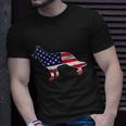 4Th Of July German Shepherd Dog Graphic Patriotic Usa Flag Meaningful Gift Unisex T-Shirt Gifts for Him
