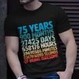 75 Years Of Being Awesome Birthday Time Breakdown Tshirt Unisex T-Shirt Gifts for Him