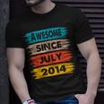 8 Years Old Birthday Awesome Since July 2014 8Th Birthday Unisex T-Shirt Gifts for Him