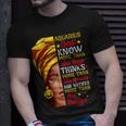 Aquarius Girl Queen Melanin Afro Queen Black Zodiac Birthday Unisex T-Shirt Gifts for Him