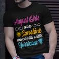 August Girls Are Sunshine Mixed With A Little Hurricane V2 T-shirt Gifts for Him