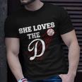 Baseball She Loves The D Los Angeles Tshirt Unisex T-Shirt Gifts for Him