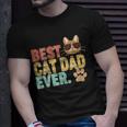 Best Cat Dad Ever Vintage Colors Tshirt Unisex T-Shirt Gifts for Him