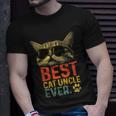 Best Cat Uncle Ever Vintage Cat Lover Cool Sunglasses Funny Unisex T-Shirt Gifts for Him