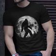 Bigfoot Night Stroll Cool Full Moon Night & Trees Sasquatch T-shirt Gifts for Him