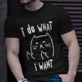 Black Cat I Do What I Want With My Cat Meow T-shirt Gifts for Him