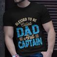 Blessed To Be Called Dad And Captain Fathers Day For Father Fathers Day T-shirt Gifts for Him