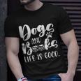 Book Lovers Reading Lovers Dogs Books And Dogs T-shirt Gifts for Him