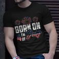 Born On The Fourth Of July 4Th Of July Birthday Patriotic Unisex T-Shirt Gifts for Him