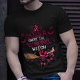 Breast Cancer Chose The Wrong Witch Breast Cancer Halloween Unisex T-Shirt Gifts for Him