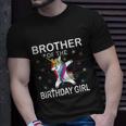 Brother Of The Birthday Girl Unicorn Dabbing Party Tshirt Unisex T-Shirt Gifts for Him