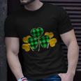 Buffalo Shamrock Plaid Irish Clovers T-Shirt Gifts for Him