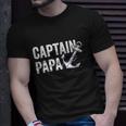 Captain Papa Pontoon Lake Sailor Fuuny Fishing Boating Unisex T-Shirt Gifts for Him