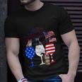 Cat 4Th Of July Costume Red White Blue Wine Glasses Funny Unisex T-Shirt Gifts for Him
