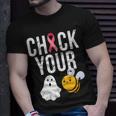 Check Your Boo Bees Breast Cancer Halloween Unisex T-Shirt Gifts for Him