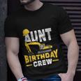 Construction Birthday Party Digger Aunt Birthday Crew T-Shirt Gifts for Him