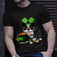 Cute Boston Terrier Shamrock St Patricks Day Unisex T-Shirt Gifts for Him