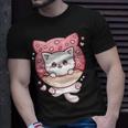 Cute Kawaii Cats Donut Anime Lover Otaku Cats Japanese T-shirt Gifts for Him