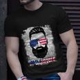 Dad Life Beard Sunglasses Usa Flag Fathers Day 4Th Of July Unisex T-Shirt Gifts for Him