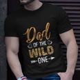 Dad Of The Wild One Toddler 1St Birthday Leopard Dad Boy Unisex T-Shirt Gifts for Him