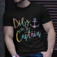 Dibs On The Captain Fire Captain Wife Girlfriend Sailing T-shirt Gifts for Him