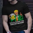 Donald Trump Make St Patricks Day Great Again Beer Drinking Unisex T-Shirt Gifts for Him