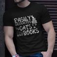 Easily Distracted By Cats And Books Funny Book Lover Unisex T-Shirt Gifts for Him