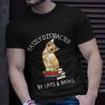 Easily Distracted By Cats And Books Gift Cat And Book Lover Gift Tshirt Unisex T-Shirt Gifts for Him