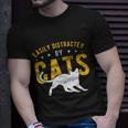 Easily Distracted By Cats Gift Unisex T-Shirt Gifts for Him