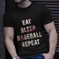 Eat Sleep Baseball Repeat Gift Baseball Player Fan Funny Gift Unisex T-Shirt Gifts for Him