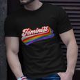 Feminist Retro 70S Feminism Funny Gift Vintage Rainbow Unisex T-Shirt Gifts for Him