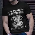 Firefighter Proud Volunteer Firefighter Fire Department Fireman Unisex T-Shirt Gifts for Him