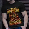 Firefighter Retired Firefighter Fire Truck Grandpa Fireman Retired V2 Unisex T-Shirt Gifts for Him