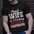 Firefighter Volunteer Fireman Firefighter Wife V2 Unisex T-Shirt Gifts for Him