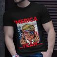 Funny 4Th Of July Patriotic Donald Trump Merica Usa Flag Unisex T-Shirt Gifts for Him