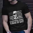 Funny Anti Biden Everything Woke Turns To Shit Funny Trump V2 Unisex T-Shirt Gifts for Him