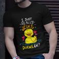Funny Duck Ducks Rubber Gift Unisex T-Shirt Gifts for Him