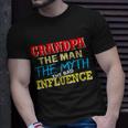 Funny Grandpa Man Myth The Bad Influence Tshirt Unisex T-Shirt Gifts for Him