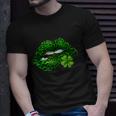 Green Lips Sexy Irish Leopard Shamrock St Patricks Day T-Shirt Gifts for Him
