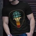 Guitar Pick Guitarist Acoustic Guitar Player Musician Retro T-shirt Gifts for Him