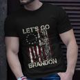 Gun American Flag Patriots Lets Go Brandon T-shirt Gifts for Him