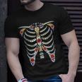 Halloween Day Of Dead Skeleton Flowers Decorated Men Women T-shirt Graphic Print Casual Unisex Tee Gifts for Him