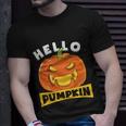 Hello Pumpkin Halloween Quote Unisex T-Shirt Gifts for Him