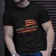 Her Body Her Choice American Us Flag Reproductive Rights Unisex T-Shirt Gifts for Him