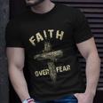 Jesus Christ Cross Faith Over Fear Tshirt Unisex T-Shirt Gifts for Him